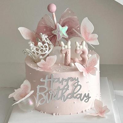 Valentinstag Bogen und Schmetterling Netz Kuchen Dekoration Einstecker