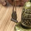 1Pc New Hot Selling Good Luck Feng Shui Ornament Home Decor Figurines Metal Bell Carved Dragon Buddhist Clock Home Decor Supply