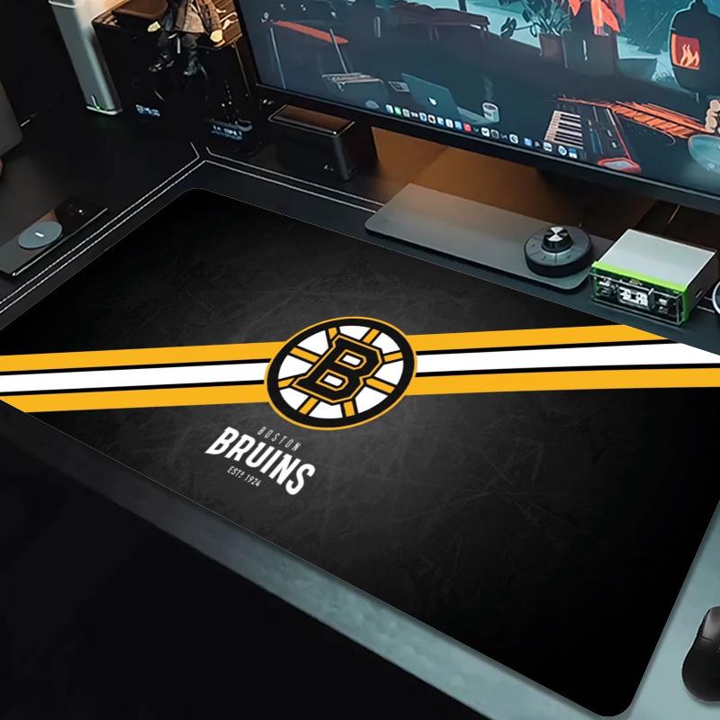 Boston Bruins Mouse Pad Large Gaming Table Cushion Nonslip Laptop Tablet Big Mousepad Xxl Mat Mini Pc Playmat With Lock Edge