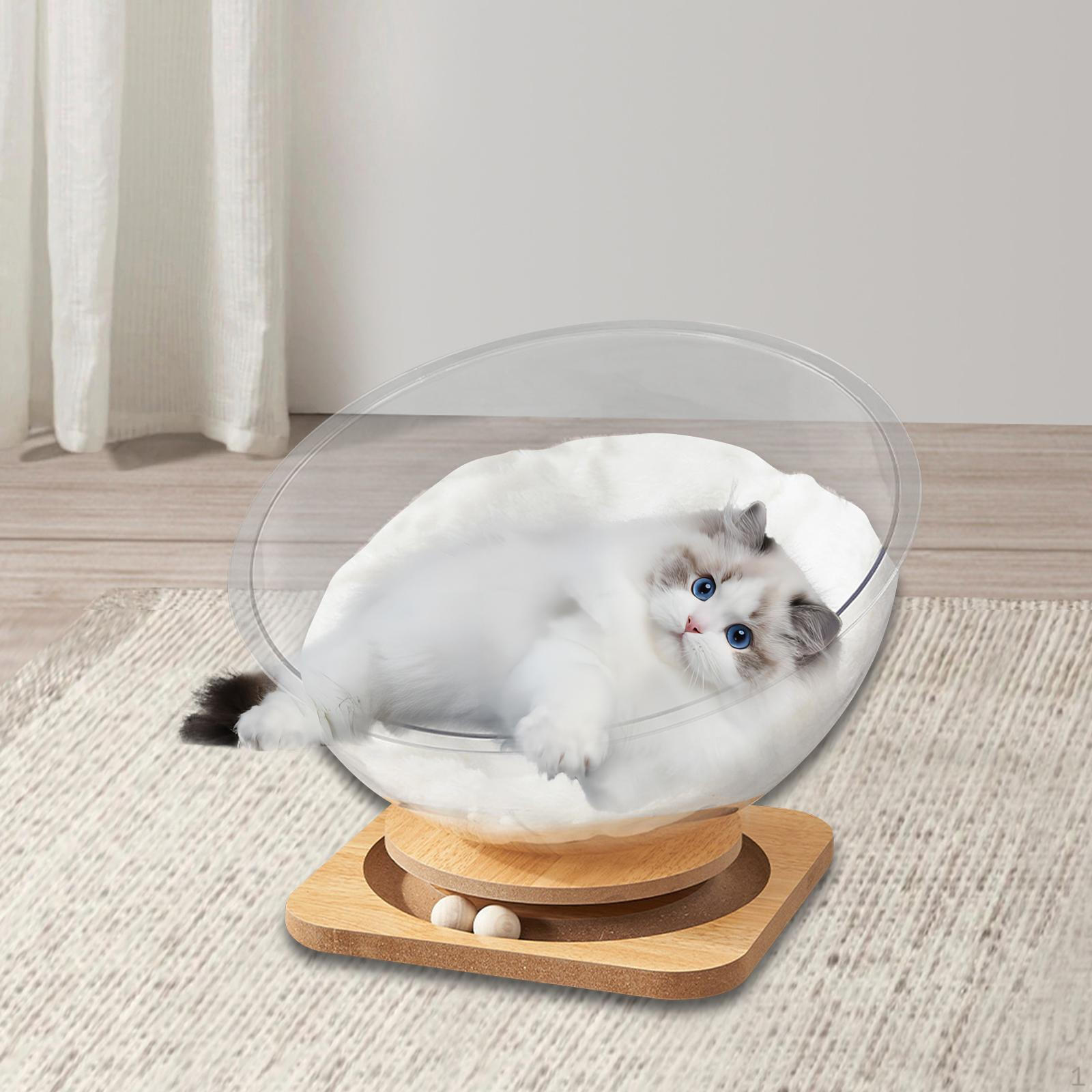 

Кровать для кошек в форме космической капсулы, для использования в помещении, кошки и котята, гамак, универсальное применение, square with pad