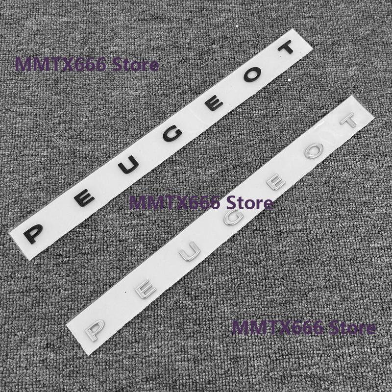 ABS black Car Tail Letter Emblem Sticker Rear Trunk L Badge for Peugeot 208 408 4008 GT 5008 307 508 206 207 301 3008 308 2008 207