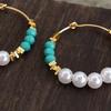 Handmade Crystal Pearl Earrings: Retro Chinese Mori Style, Artistic & High-End Niche.