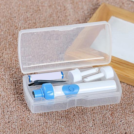 Electric Ear Wax Remover Ear Cleaner Portable Ear Cleaning Kit with 2 Tips And Brushes User-friendly Ear Pick for Family Health