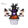 Soft Glow Night Light Halloween Light, Plug-in Resin Seesaw Ghost And Dead Tree Indoor Lighting Lamp, Waterproof Spooky Decor for Bedroom, Party