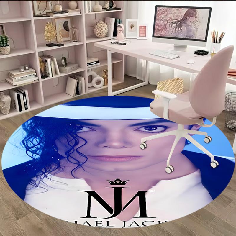 1pc Michael Jackson Carpet, Round Rug, Comfortable, Suitable for Entryways, Living Rooms, Office, And Bedrooms, Christmas Decoration