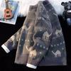 Men's Autumn and Winter Sweaters Knitwear, Loose, Retro, Lazy Style, Versatile for Wearing Outside