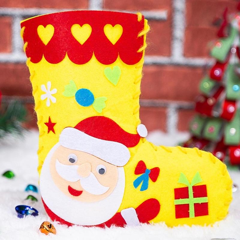 Creative Christmas Stockings Craft DIY Handcrafts Kindergarten Handmade for Toddlers Children Art & Crafts Supply