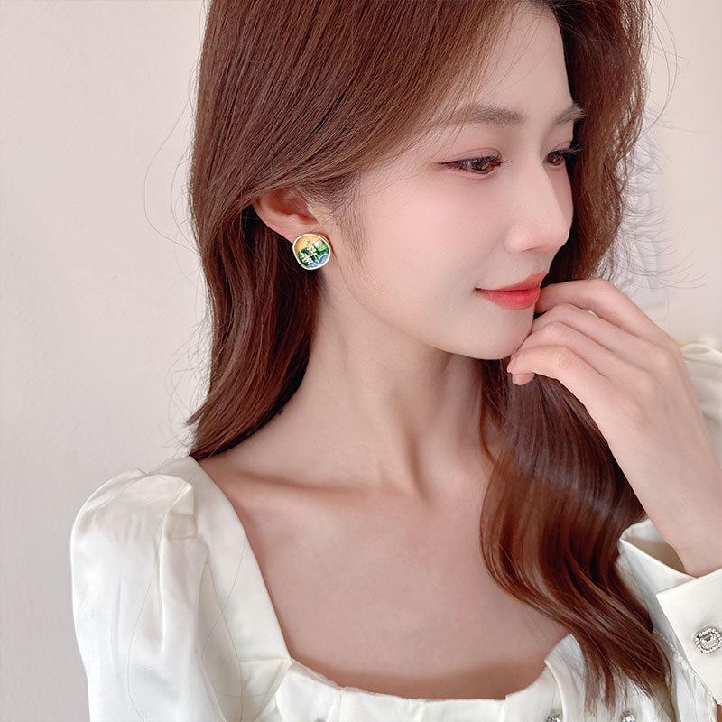 Jewelry New Geometric Design Water Drop Earrings Retro Earrings For Women Light Luxury Personality
