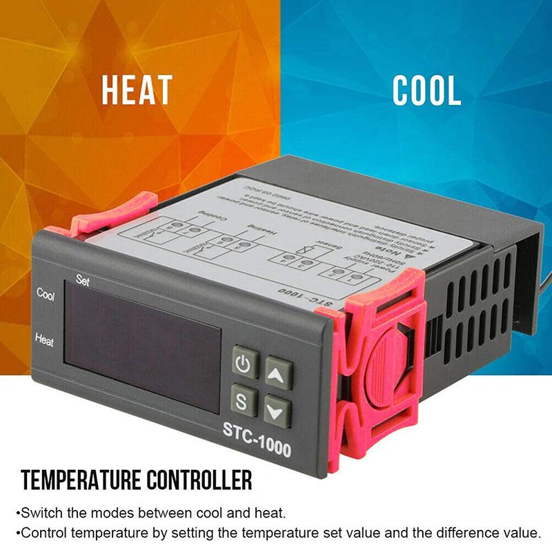 12V 24V 110-220V Regulator Digital de Temperatură cu Microcomputer Digital STC-1000 Termostat + Sondă Senzor NTC