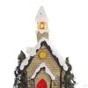 House Decoration LED Lights Christmas Town Scene Desktop Ornaments Figurines Buildings Battery