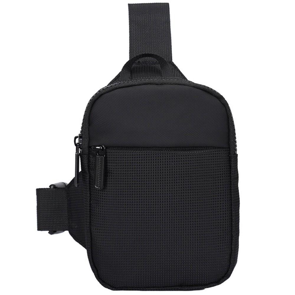 Zipper Mobile Phone Bag Multipocket Small Shoulder Bag Simple Single Bag Men Chest Bag  Male