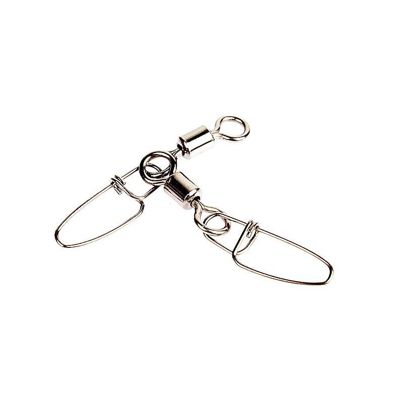 American Swivel & Double Snap Clip Figure-Eight Connector Ring for Fishing Accessories