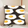 Simple Cartoon Egg Poached Pillow Case Cute Room Home Office Decor Protective Pixel Without Game