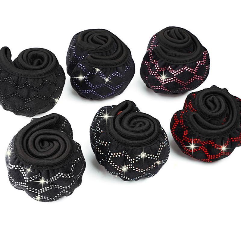 Car Auto Steering Wheel Cover Crystal Sparkle Diamond Anti-slip Protector