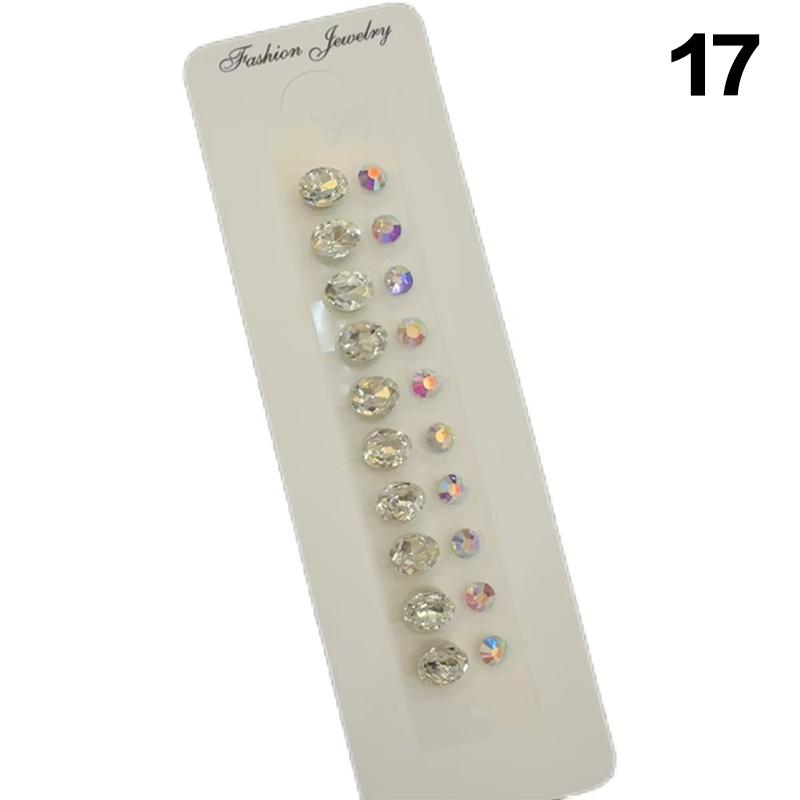 Fashion Bowknot Colorful Rhinestone Pearls Ear Point Stickers Ear Pressure Stick Acupuncture Auricular Ear Stickers Massage
