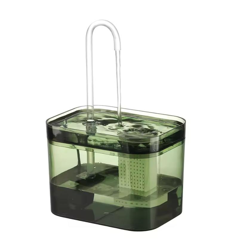 Pet Water Fountain 1.5L Auto Filter Transparent Cat Drinker USB Recirculate Filtering Water Dispenser with Pump Pet Drinking