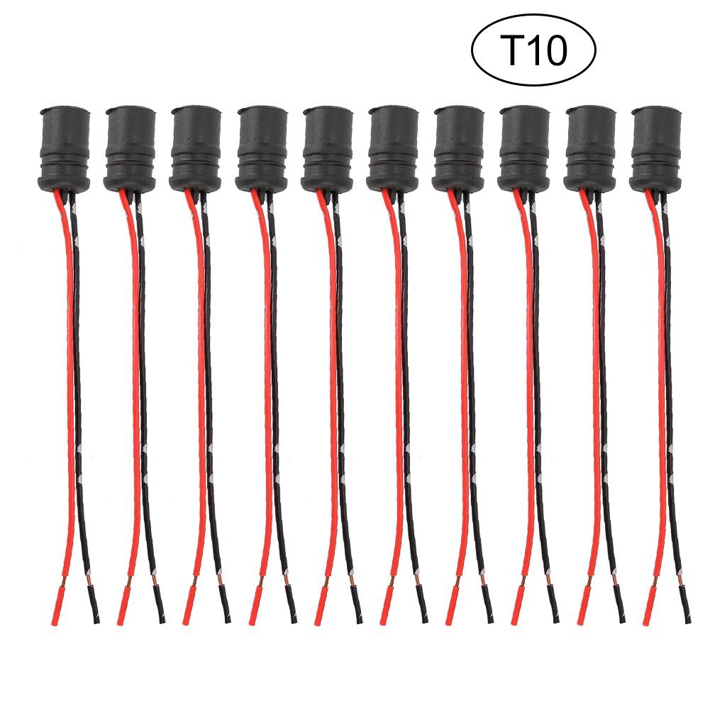 10Pcs Set Soft Male Light Bulb Connector Socket Holder for Car Bikes