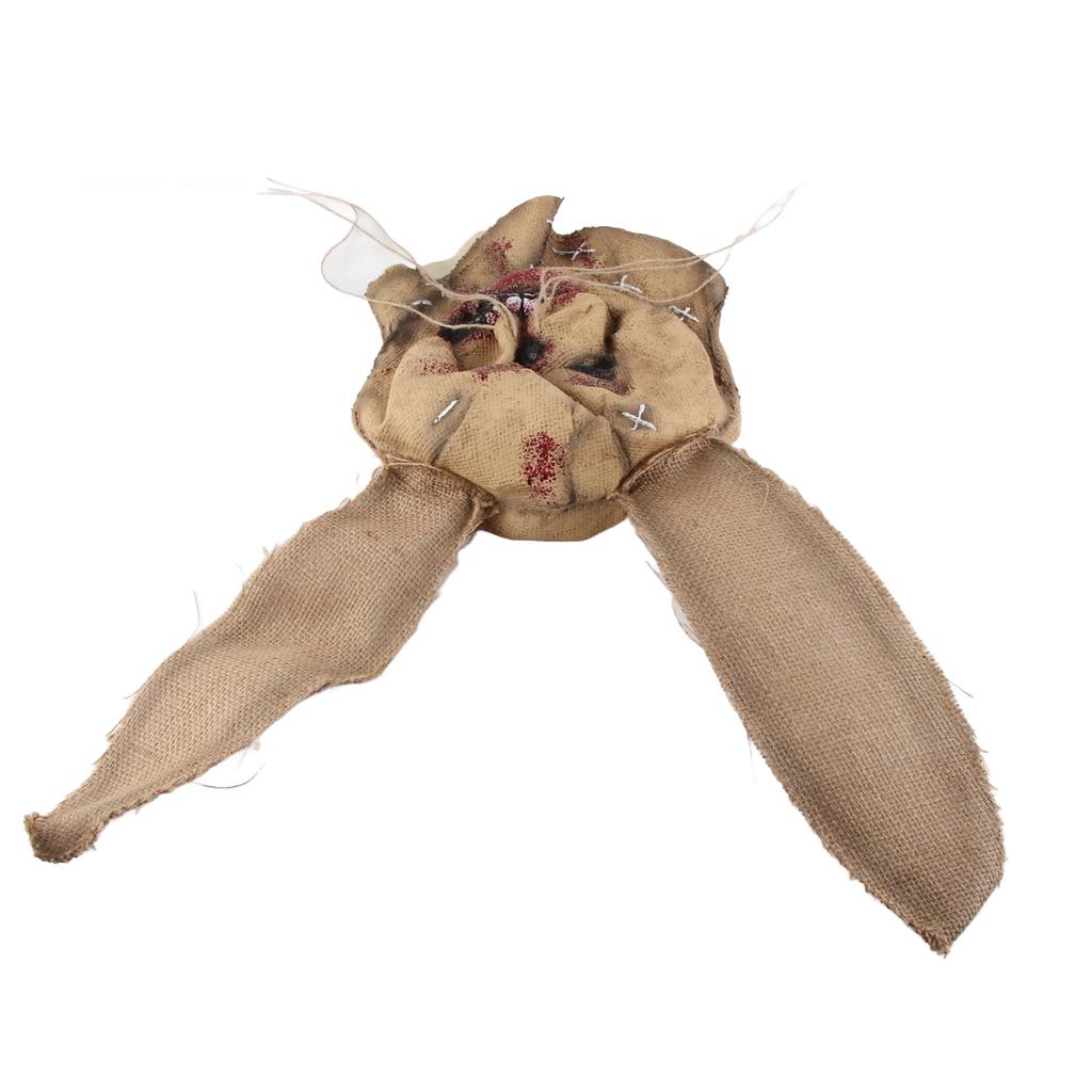 Halloween Scary Face Cover Creepy Scarecrow Headgear Halloween Fancy Dress Cosplay Costume Props