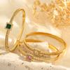 Light Luxury and High-end Square Female Emerald Baby's Breath Bracelet Bracelet