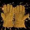 Thickened Cowhides Workshop Gloves Nonslip Grip Thermal Shielding for Heavy Machinery and Hazardous Material Handling