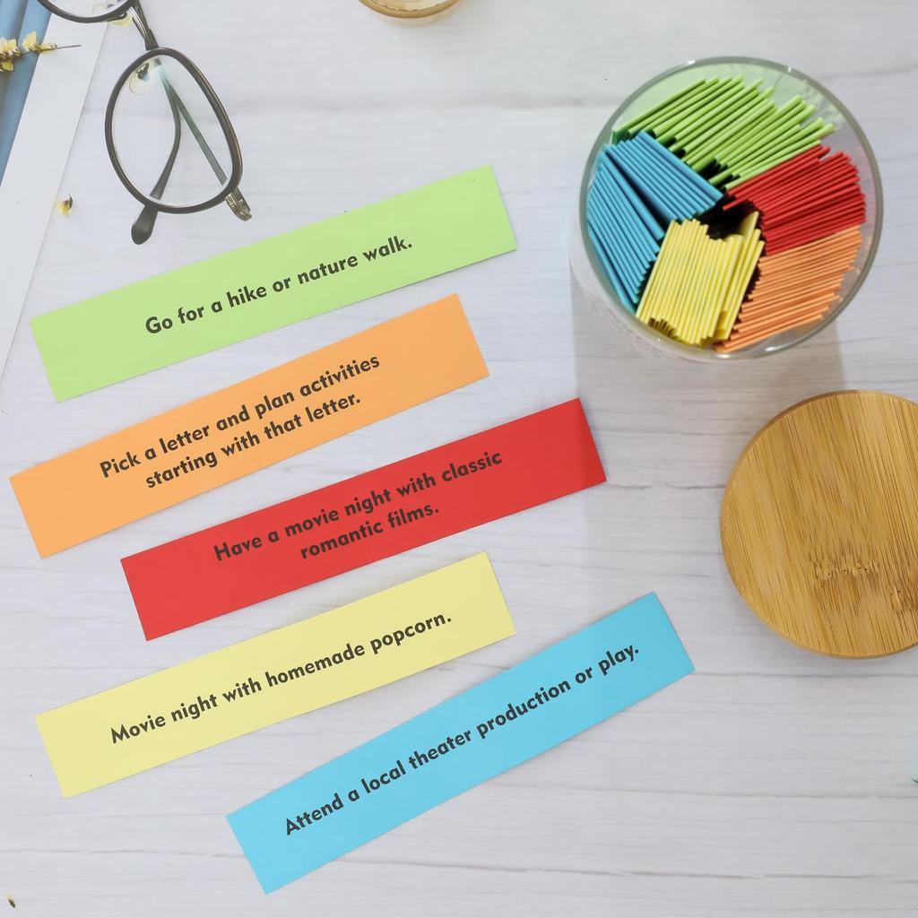 120 Date Ideas In A Jar Color Coded Date Ideas Budget friendly Date Jar Wedding Anniversary Present