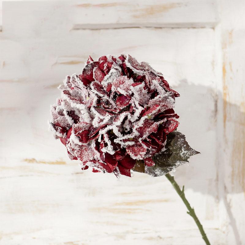 

Simulated Flower Home Outdoor Garden Snow Spray Christmas Decoration Layout Ins Wind Big Hydrangea Wedding Cloth Fake Flower красный