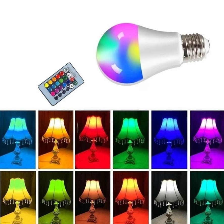 4W 10W 15W AC85-265V E27 LED RGB Lamp Bulb IR Remote Control RGB Bulb Smart LED RGBW Lamp Bulb For Home Atmosphere Decor