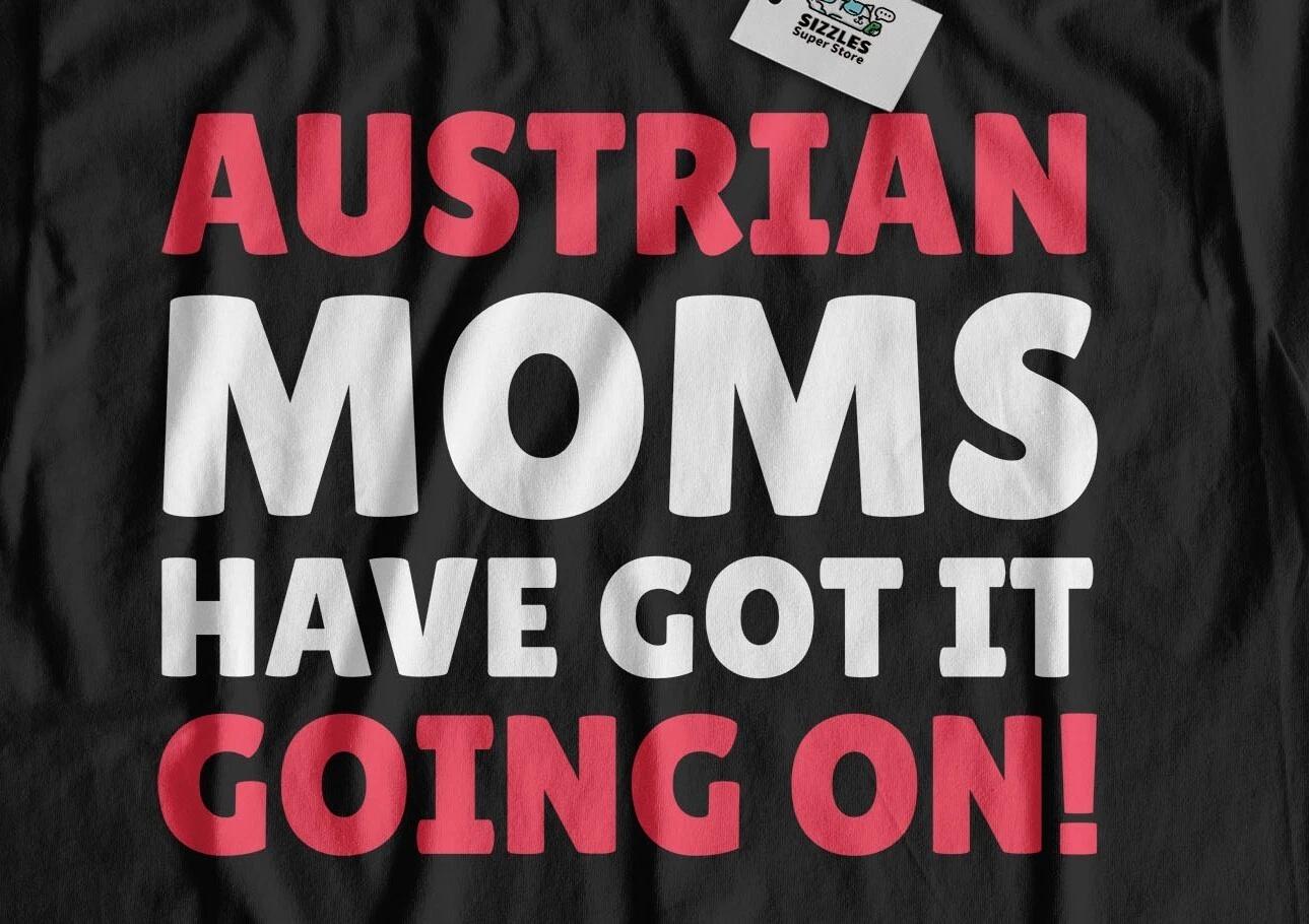 Funny Austrian Mom T-Shirt Austria Mothers Day Gifts L