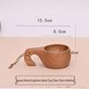 Walnut Finland Wooden Milk Cup - Creative, Portable Outdoor Design
