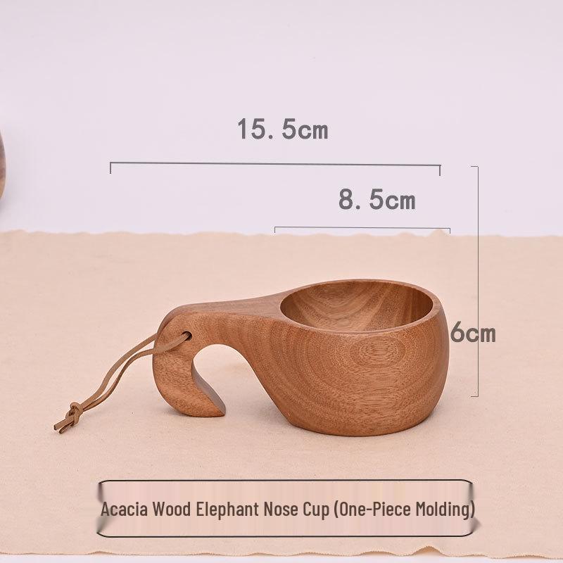 Walnut Finland Wooden Milk Cup - Creative, Portable Outdoor Design