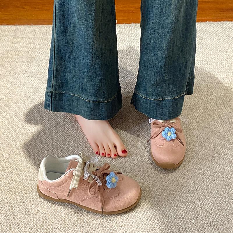 Fairy wear! Korean version of lace-up German training shoes loafers Internet celebrity ins casual women's shoes with skirts Princess shoes