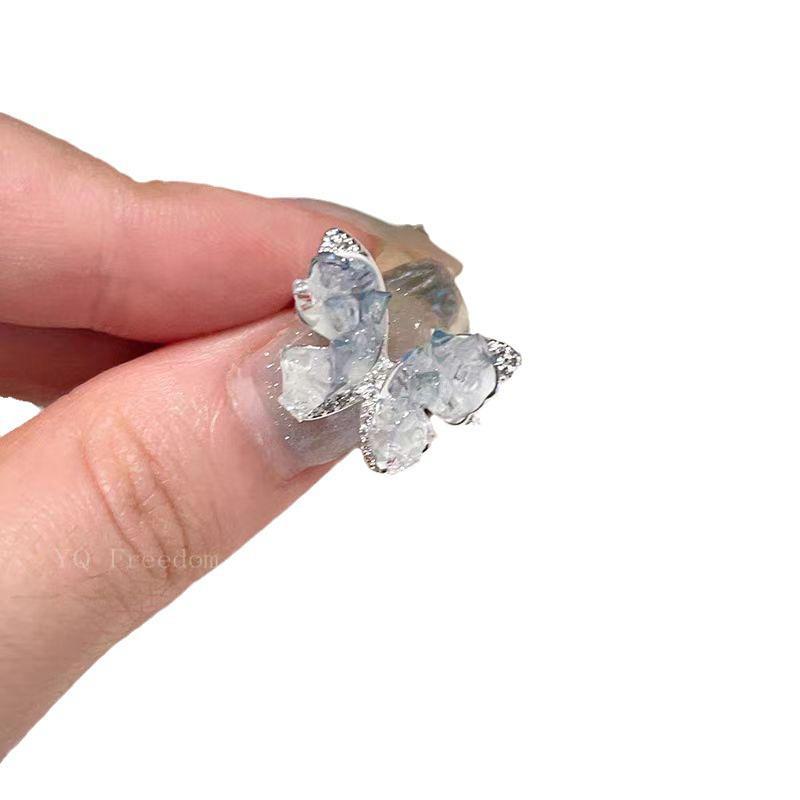 2025 Luxury Blue Butterfly Open Ring: High-End Design for Women