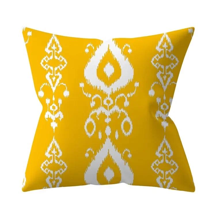 New Nordic Geometry Yellow Cushion Cases Modern Fashion Abstract Art Pillows Case Sofa Car Couch Decorative Throw Pillow 45x45cm