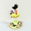 11cm Anime Dragon Ball Figure Son Goku Chichi Scene Anime Model Toy Doll Desktop Ornaments Action Figure Pvc