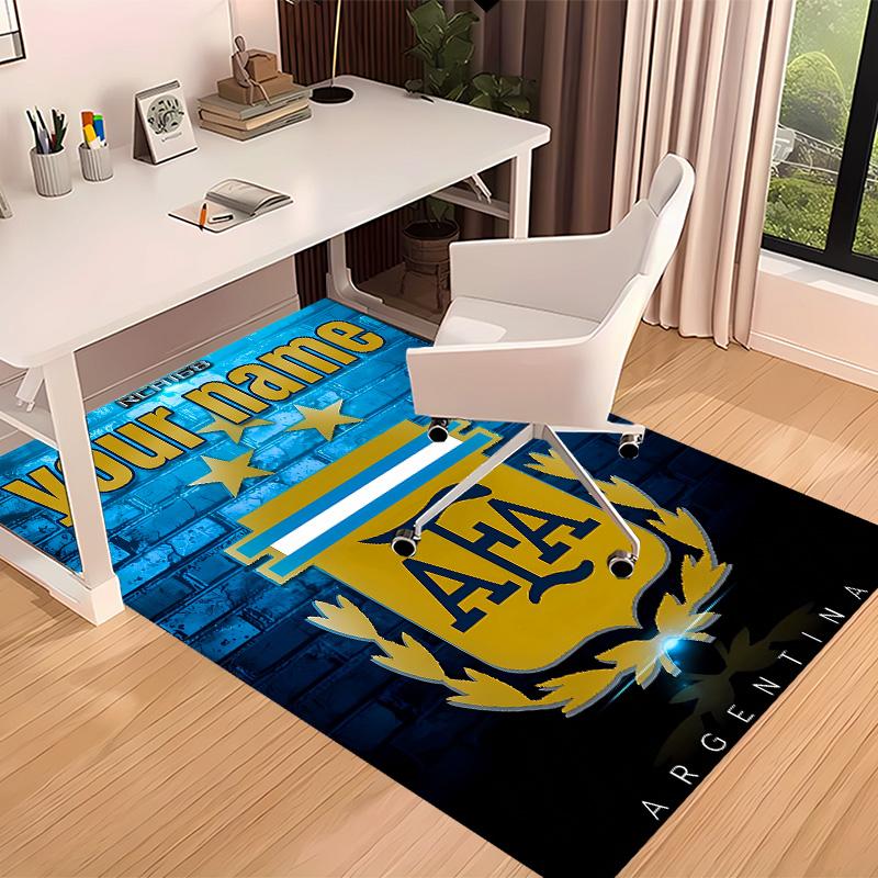 Custom personalization Argentine Football Association Print Area Rug - Soft, Washable Non-Slip Indoor Mat,Living Room,Home&Office Decorative Rug