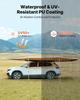 270 Degree Awning with Bulit-in LED Lights, 12.4 Driver Side Vehicle Awning, Waterproof UV50+ Car Side Awnings, All-Weather Free-Standing Overland