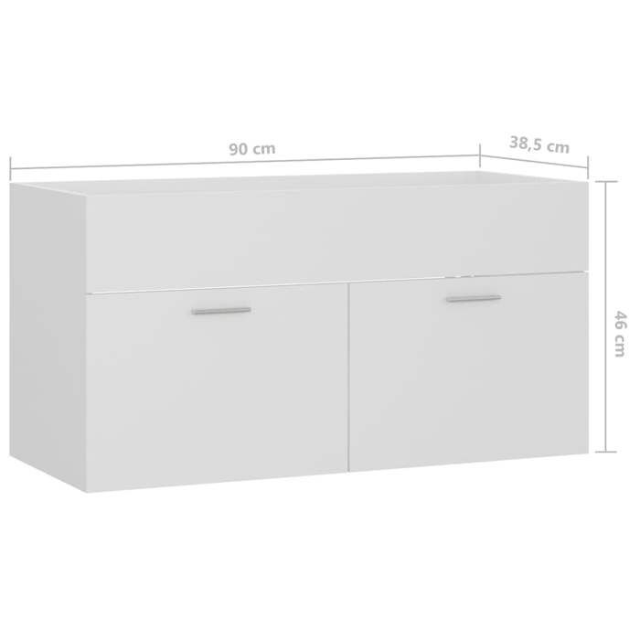 VidaXL Armoire d'Evier avec Lavabo Intégré Meuble de Rangement Placard de Salle de Bain Armoire de Rangement Toilette 3071288