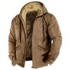 Giacca da uomo in tinta unita Giacca con cappuccio con cerniera e tendenza casual primaverile e autunnale
