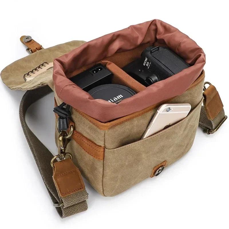 Professional Dslr Camera Messenger Bag Waterproof Crossbody Shoulder Bag For Canon Nikon Sony With Padded Compartment