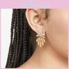 European Dainty American Style Leaf Earrings Gold And Silver Studs Alloy