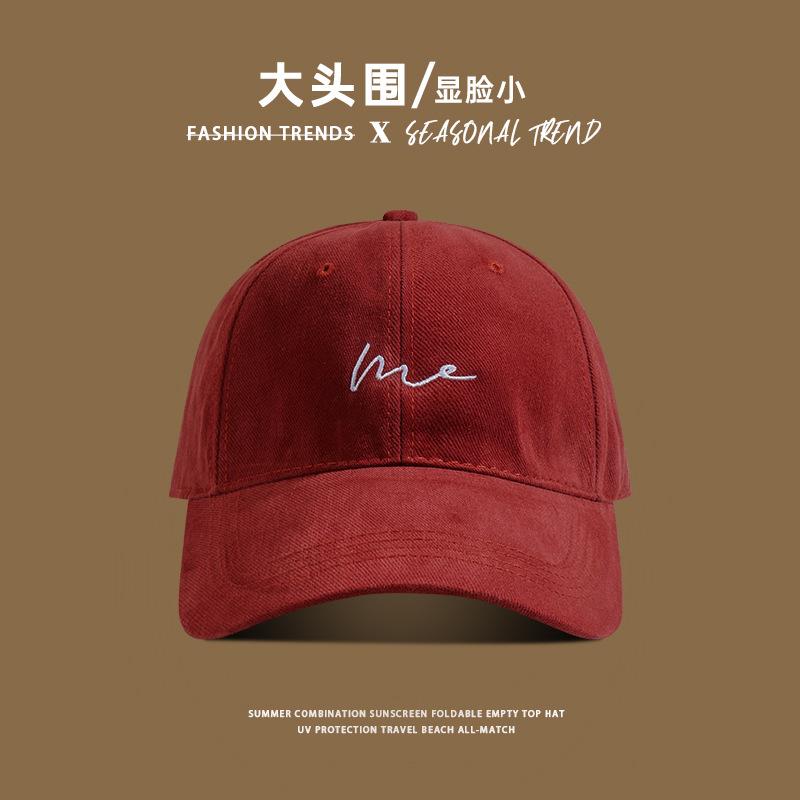 

Female cheekbones big head circumference deepened visor red cap male [regular code 56-60]