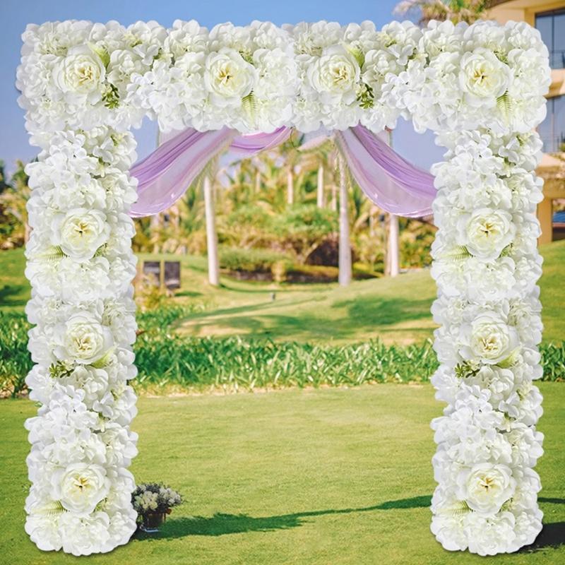Realistic Silk Flower Decoration For Wedding Reception Anniversary Party Backdrop Wall Decors Ceremony Arch Layouts