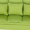 1:12 Doll House Mini Sofa with 3pcs Pillow Living Room Furniture Wooden Doll House Decoration AccessoriesGreen