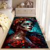 Elegant Day of the Dead Portrait Rug Non-slip Rug Suitable for Living Room and Bedroom Sofas.