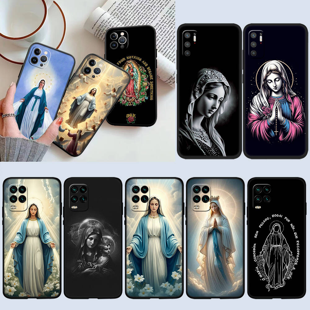 Virgen Maria Case for Samsung M55 M35 M15 A02 A05S A05 A06 A15 A12 A13 A10 A16 A20 A22 A24 A25 A30 A31 A32 A33 A35 A42 A50