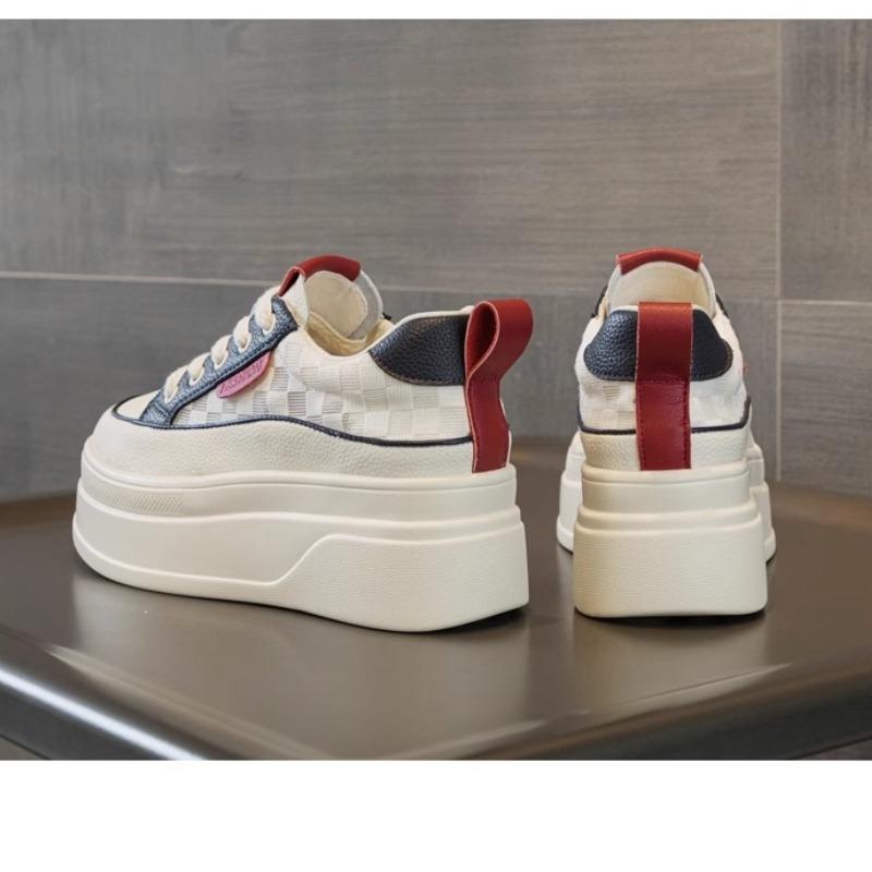 Fashion White Casual Shoes Hidden Heels Women Platform Wedge Sneakers Ladies Leather Golden Shoes Female Krasovki Tenis Feminino Casual