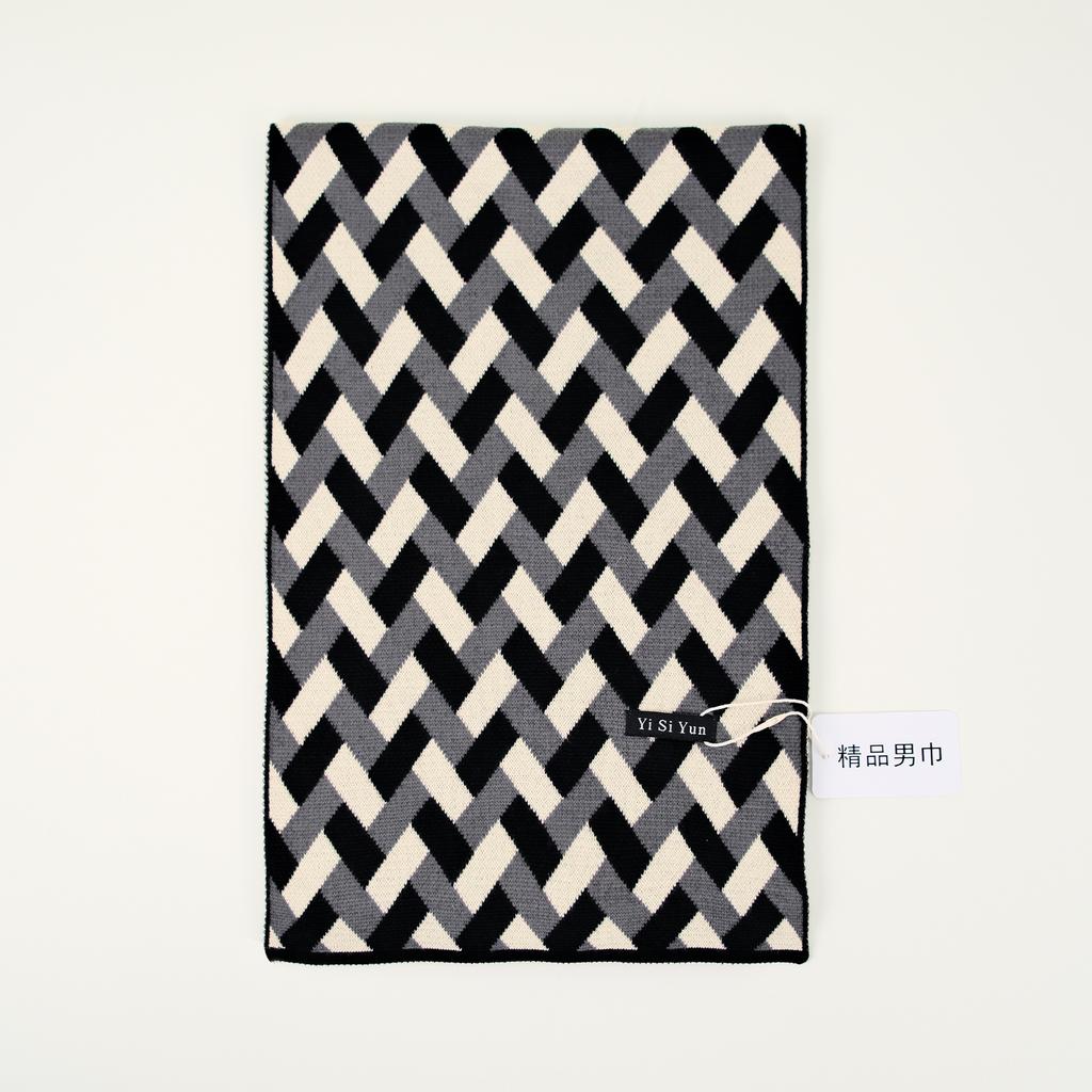 Men's Classic Winter Scarf Cashmere Feel Winter Scarves Long Formal Soft Scarf for Men Casual Scarves Luxuriously Plaid Scarf