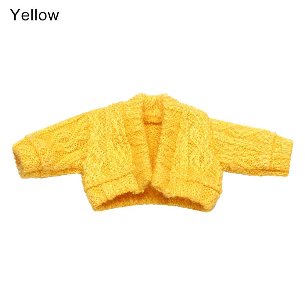 Lace Collar Sweater 1/11 1/12 Doll Mini Cardigans OB11 Doll Accessories Tops Handmade Knitted Sweater Casual Dress Clothes