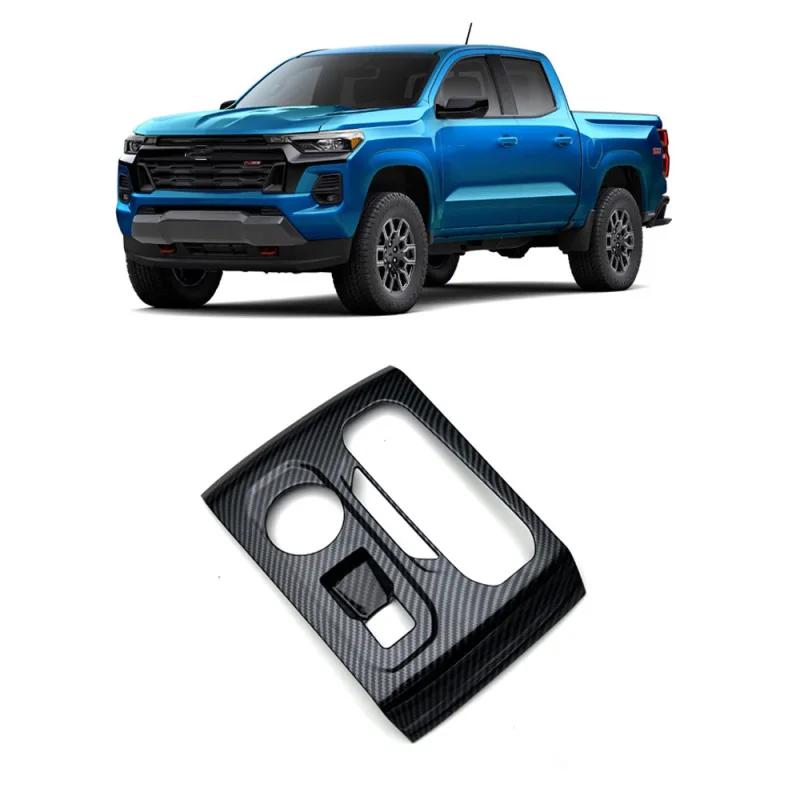 For Chevrolet Colorado  2024 Carbon Fiber Accessories Window Rise Switch Gear Shift Panle Front Rear Water Cup Holder Cover