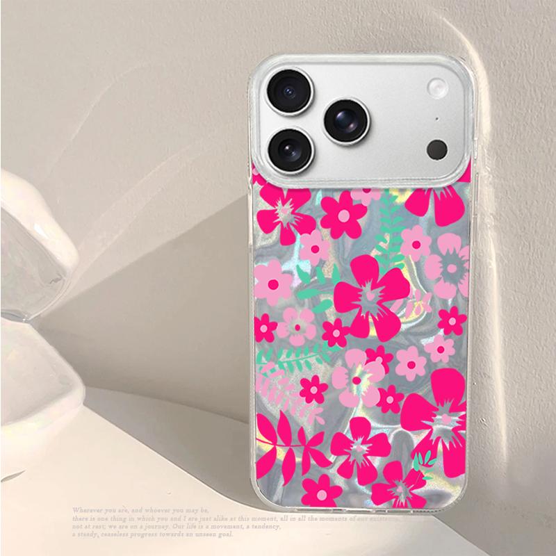 Vintage Colorful Flower Pattern Phone Case For iPhone 17 Air 16e 16 15 14 Pro Max 13 17 Pro Max Shockproof TPU Hybrid Hard PC Phone Cover